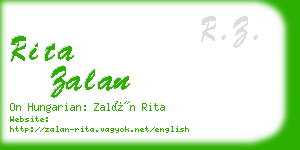 rita zalan business card